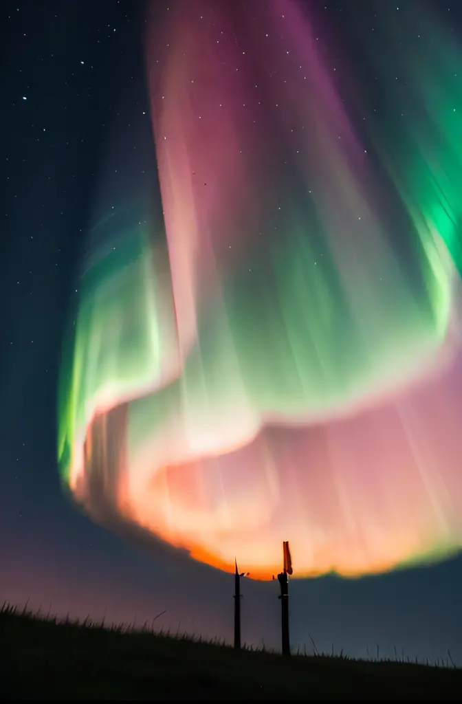 A More Colorful Aurora Borealis (Northern Lights) by aiartbysurya