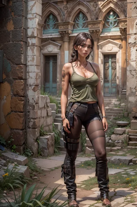 plantureuse lara croft, incroyablement belle et sexy , dégage du sex-appeal, 8k, meilleur qualité, image réelle, détails complex...