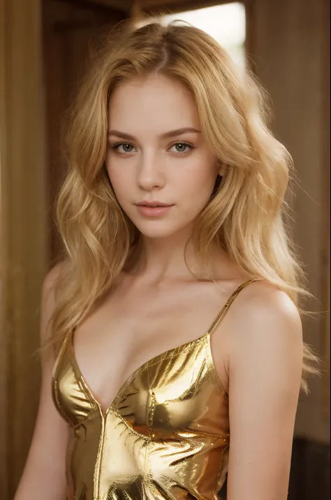 one-girl，golden hair