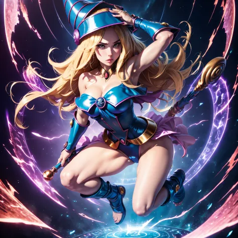 ultra-detailed, extremely detailed, masterpiece, highest quality, best quality, absurdres, highres, dark magician girl, (1girl:1...