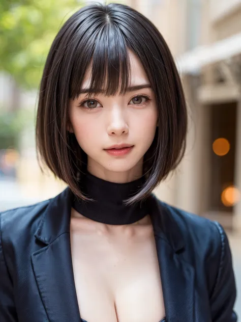 (masutepiece:1.4, Face Focus、Very eye focus、Head tilt、Very chest focus、hyper realisitic、Photorealistic、top-quality、high-detail:1.4、Very attractive adult beauty、Add intense highlights to the eyes、Look firmly at the camera:1.4、Beautiful woman full of adult c...