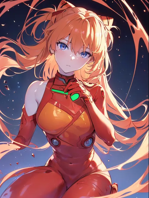 Sean WangYalong, women, CGI, Asuka Langley Soryu, red bodysuit