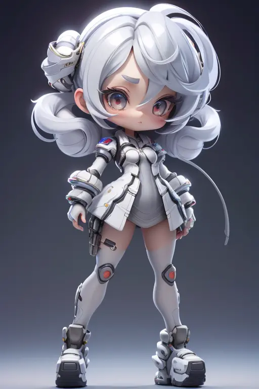 masterpiece, best quality, 8k, cinematic light, ultra high res, chibi, 1girl, silver_hair, full body,