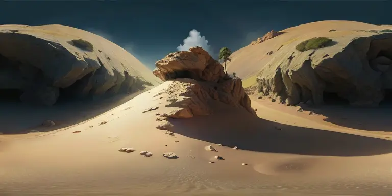 A alien planet in the style of roger dean