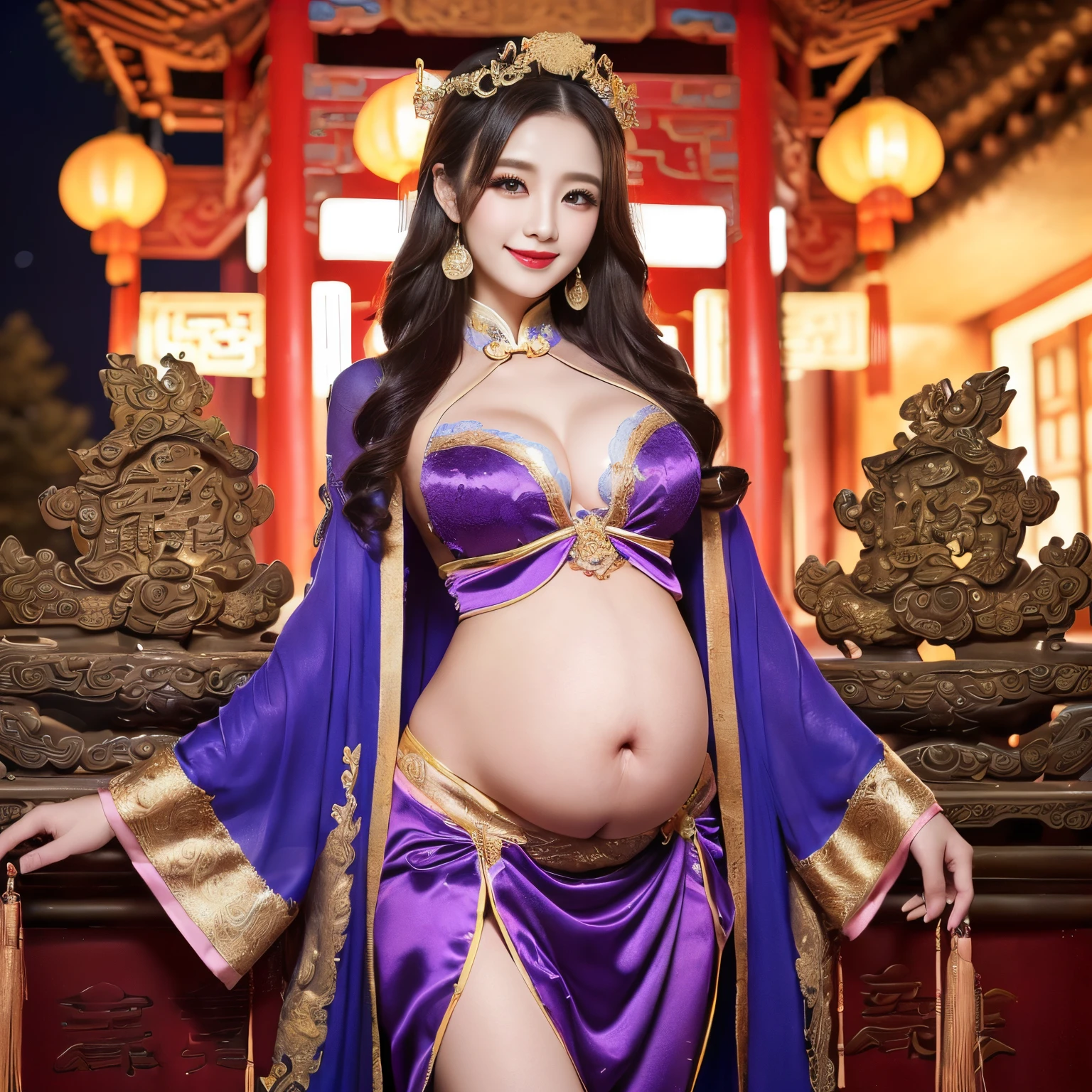 top-quality、masutepiece、8K、Top image quality、Highly complex and detailed  depictions))、(Chinese prostitute upper body photo:1.3)、Luxurious medieval  Chinese whorehouse、the most luxurious prostitute costume、((The most  beautiful medieval Chinese