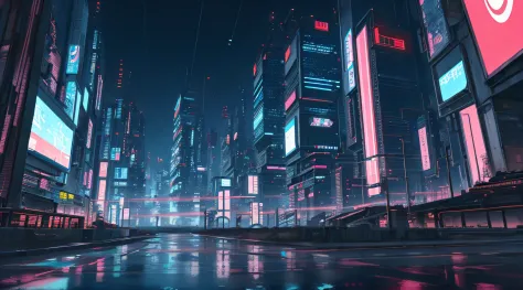 Picture of a cyberpunk city landscape, a cyberpunk city landscape environment, anime style, professional art, perfect composition, 8k, beautiful, intricate, details