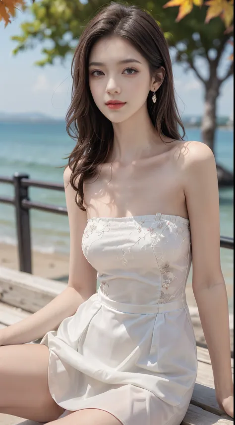 Sweet girl clothes4,strapless dress,jewelry, fashi-girl. red lips, mature female, makeup, ((Random shooting angles)), (best quality, masterpiece:1.2), ultra-detailed, (realistic:1.37), beautiful, youthful, glamorous model with (detailed eyes, detailed lips...