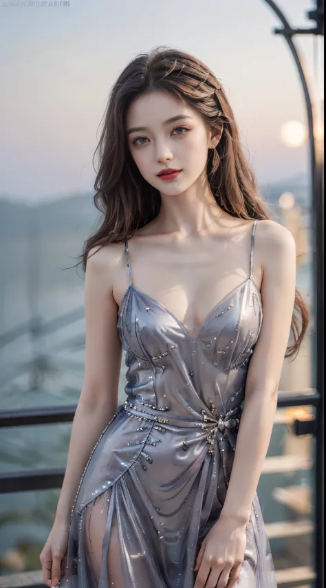 long dress,bare shoulders,,  fashi-girl. red lips, mature female, makeup, ((Random shooting angles)), (best quality, masterpiece:1.2), ultra-detailed, (realistic:1.37), beautiful, youthful, glamorous model with (detailed eyes, detailed lips, extremely deta...