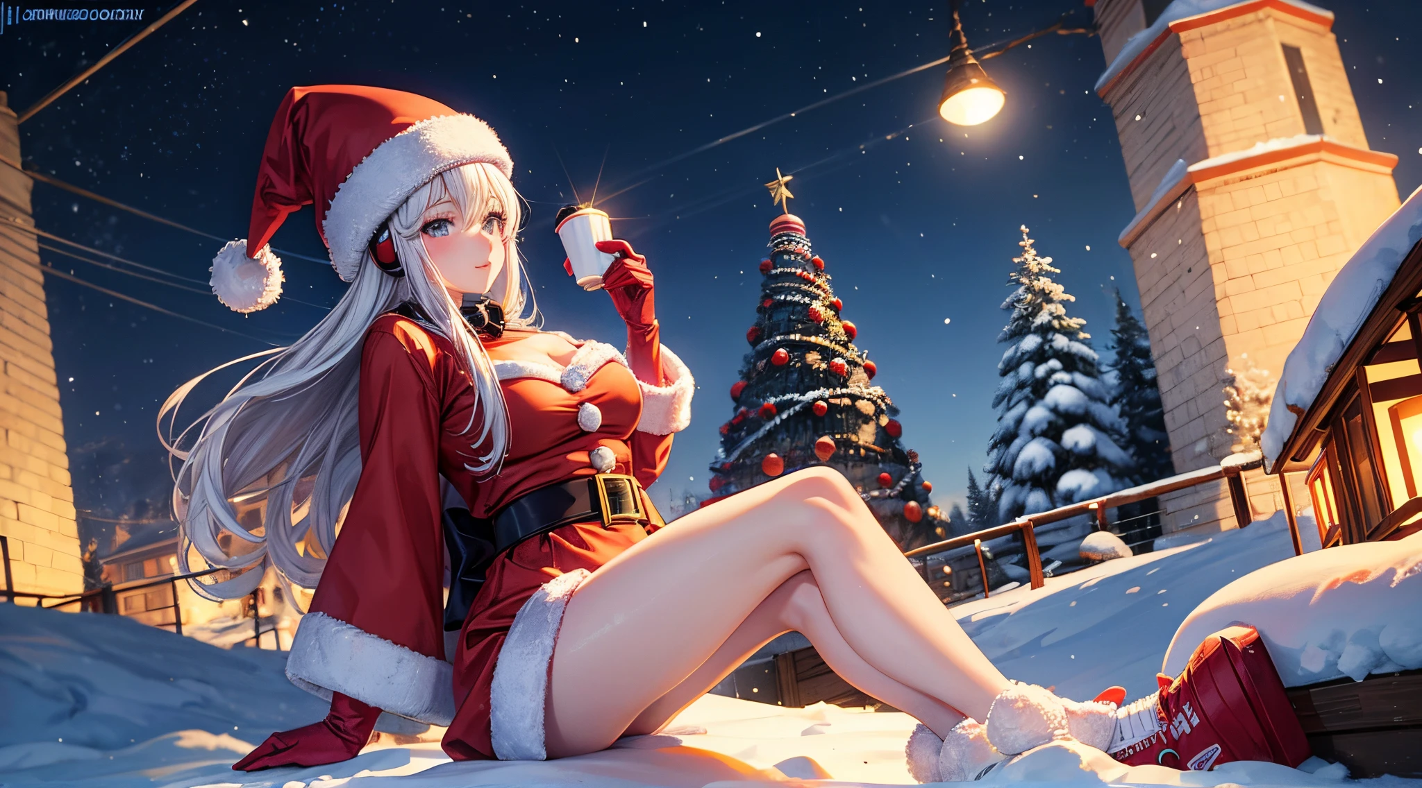 New 2023 year winter sexy santa claus girl Vector Image