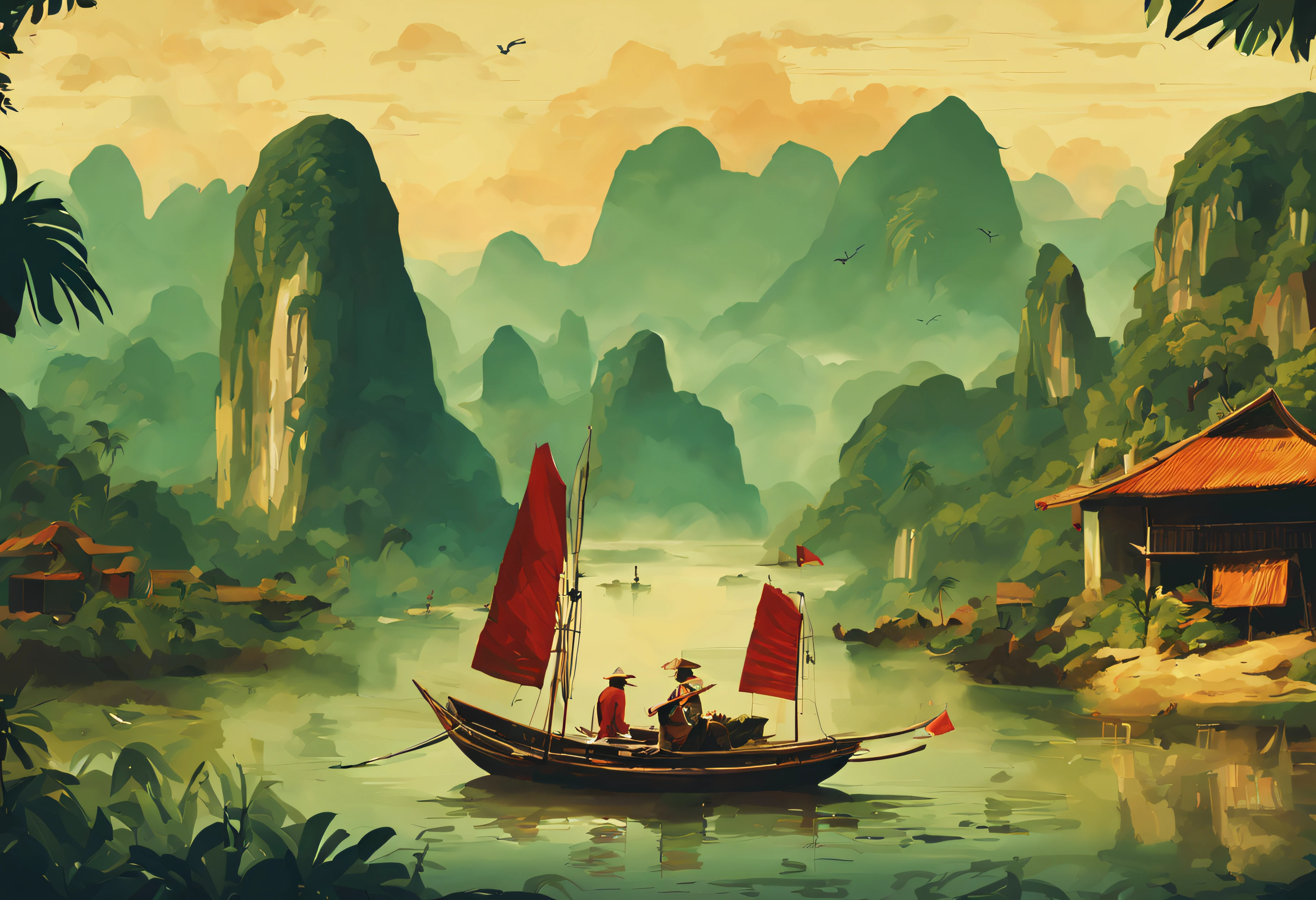 стиль&#39;Вьетнамский плакат, 4k