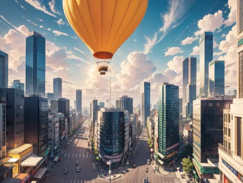 5 large white balloons,((A cylindrical device hangs beneath the balloon)),globalillumination, cellshading, Octagon rendering, 8K...