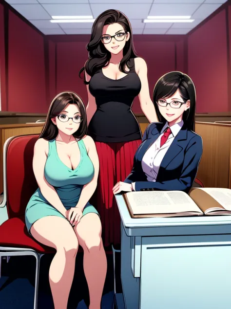 image view: de cima, as 3 juntas na saka de aula.
teacher with medium boobs. Attractive headmistress with medium boobs and sligh...