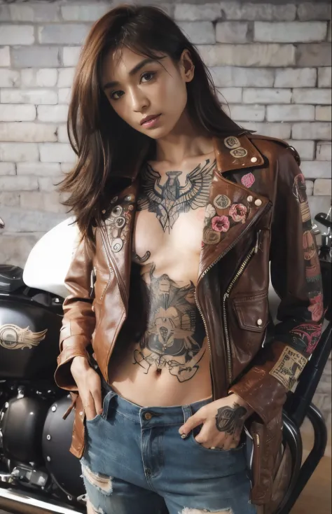 Photorealsitic、Realistic skin textures、The tattoo