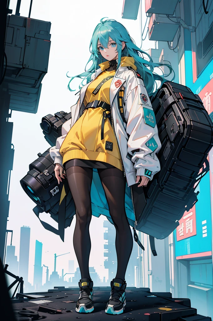 Round image,(masutepiece:1.3), (best qualtiy:1.2), (An ultra-fine illustrations:1.2), (masutepiece), High quality, high detailing,(Solo:1.4),((Round image)),[(White background:1.1)::5],[(Cyberpunk:1):5],[(Game Character Portrait:1.2):5],

{1 girl},{Solo},(((Full body))),{{{only five fingers}}},((yellow))The long-haired((Yellow and (Wiz)),Long hair,Whole body, pantyhose,look at viewr,, aqua eyes, Cyberpunk,