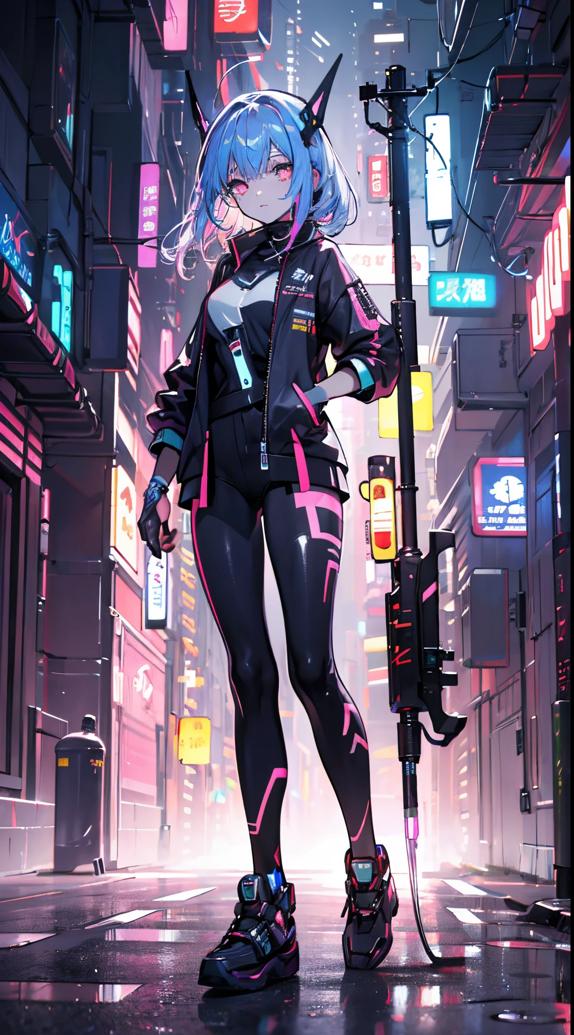 glowing eyes, colourful glowing hair, wearing sci-fi jacket, anime style, high detail, Futurism, glowing light, UHD, retina, masterpiece, ccurate, anatomically correct, textured skin, super detail, high details, high quality, award winning, best quality, highres