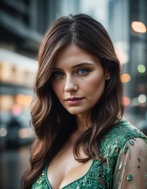 full face portrait photo of a 25 years old european girl, raw, beautiful woman, half-open strawberry lips, dimples, longing gaze...