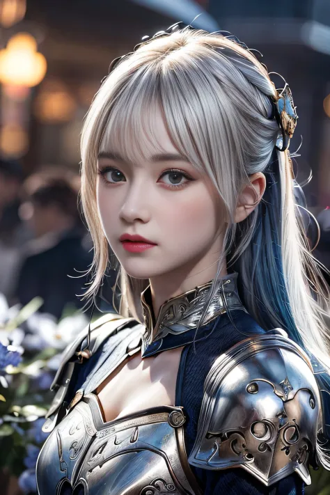 ((Best quality)),  ((tmasterpiece)),  ((ultra - detailed)),  extremely detremely detailed CG,  (illuminations),  ((detailedlight)),  (Extremely Delicately Beautiful),  one-girl,  Alone,  ((upper part of body, )),  ((Cute face)),  longan eye，Beautiful and d...