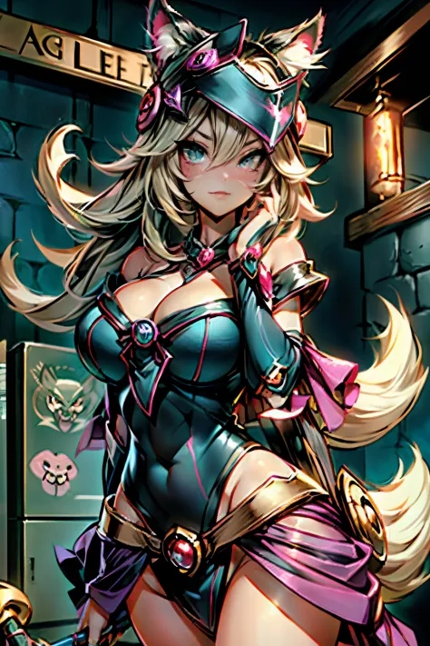 K/De_Ahri, 1girl, Ahri (liga de leyenDes, Orejas de animales, cabello rubio, solamente, Orejas de zorro, K/De (League of Legends...