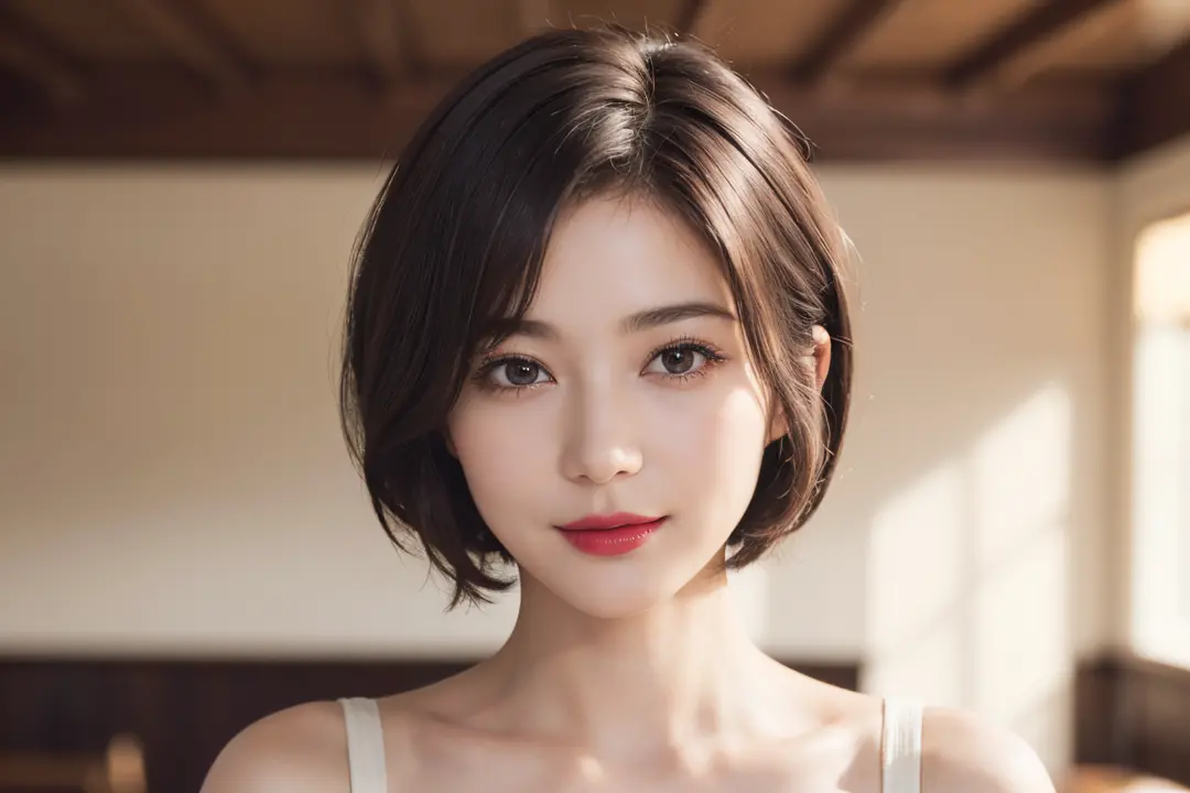 128
(a 20 yo woman, Standing), (A hyper-realistic), (high-level image quality), ((beautiful hairstyle 46)), ((short-hair:1.46)),...