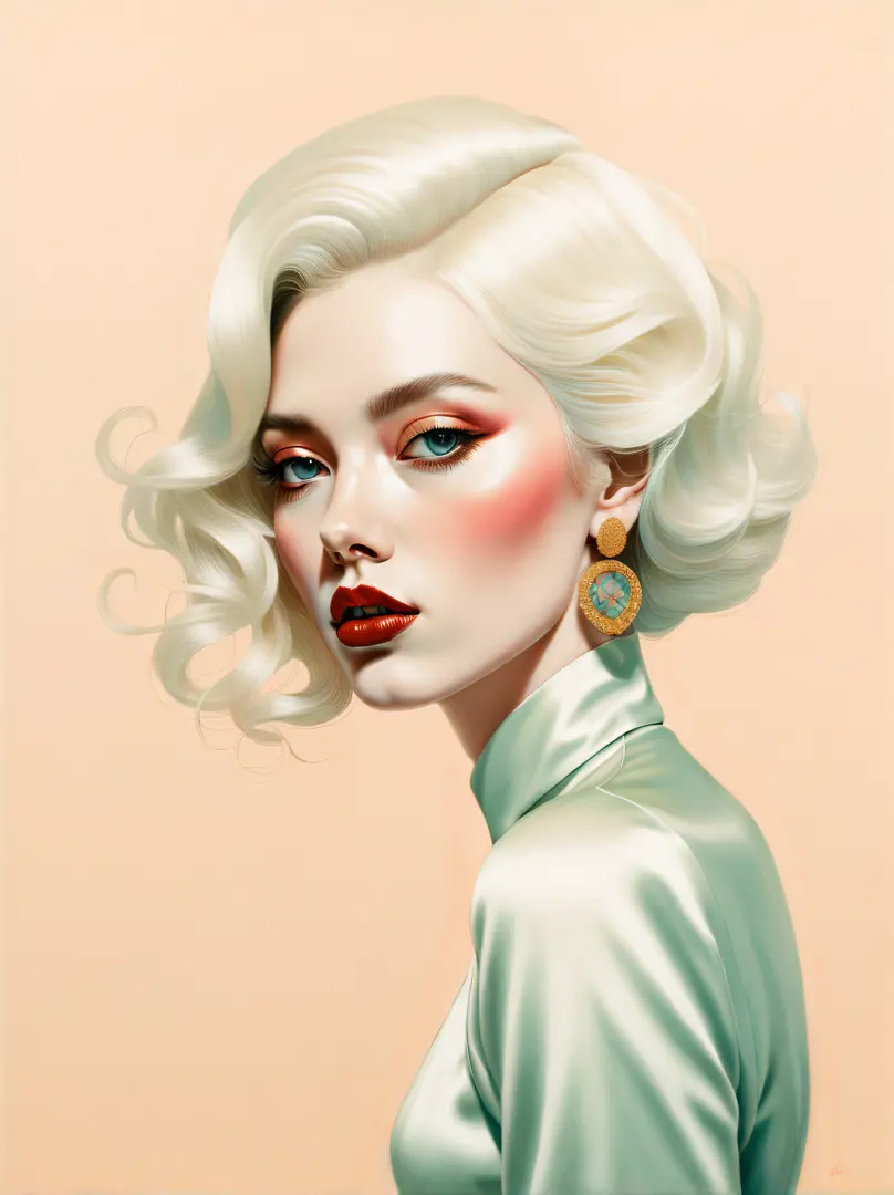 chiaroscuro technique on  illustration of an elegant , retro and vintage ,silky eerie, matte painting, by Hannah Dale, by Harumi Hironaka, extremely soft colors, vibrant, pastel, highly detailed, digital artwork, high contrast, dramatic, refined, tonal, go...
