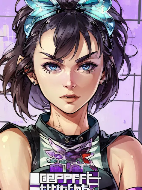 (((GTA style:1.3))), (Illustration of a wild girl with intricate details:1.3), (((GTA style rosy skin:1.2))), A shining wind blows through with flowers, Beautiful eyes with fine gradation, Symmetrical eyes, eyes with big highlights, Heterochromia, bright b...