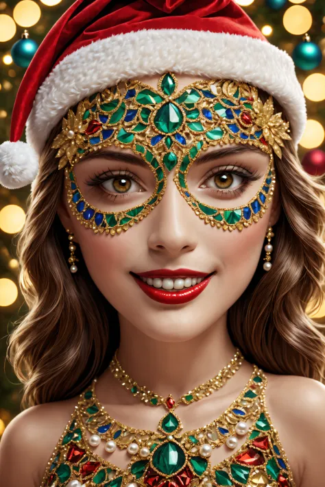 Mosaic Christmas Mask 马赛克圣诞节面具