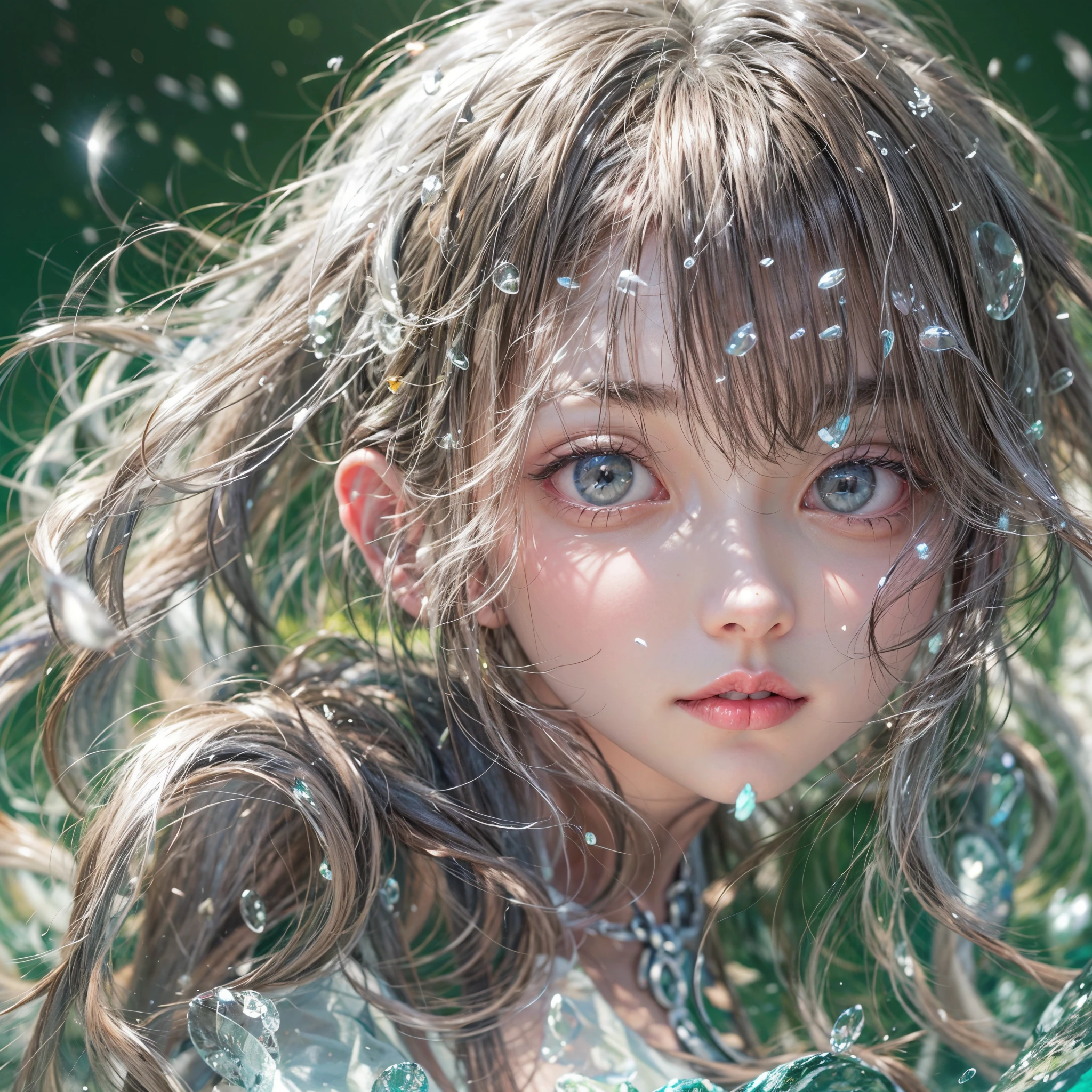 (8K, Original photography, Top image quality, masterpiece: 1.4), hyper HD, (Realistic, Reality: 1.48), realisticlying, A high resolution, softlighting. Tiny Girls, girl jumping into the water、Falling、splash water、shout、Luminous water surface、White and Vivid colors, under the mesmerizing back lighting, glistening ivory skin, sparkling highlights, Detailed KAWAII face with cute lips, long eyelashes, Delicate clothes, Detailed open crotch, (((Whole Body proportions and all limbs are anatomically accurate))) .