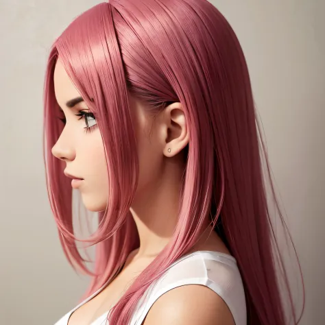 cabelo rosa choque, pink hair , corpo perfeito, fundo preto