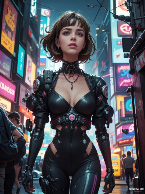 ((masterpiece stunning anime illustration)), ((extremely delicate and beautiful cybernetic girl)), ((highly detailed face)), ((m...