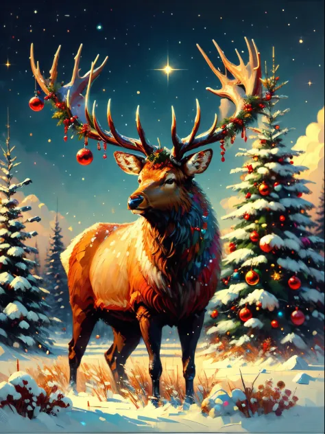 圣诞麋鹿-Christmas _Elk