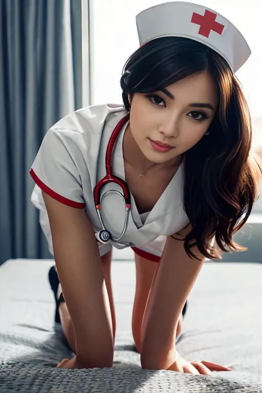 Photorealistic beautiful doctor、stunningly beautiful、nurse、(top-quality、8K、32K、​masterpiece、nffsw:1.3)、超A high resolution,(Photo...