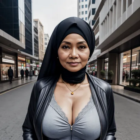 58 Years old, Indonesian mature woman, wearing Wide Hijab, perfect , natural Gigantic breast : 86.9, gorgeous eyes, Soft smile, ...