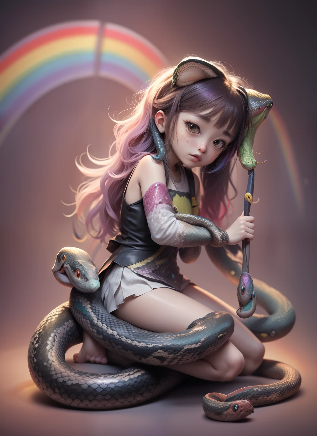 cutemaomao、(1 rainbow 7 colors snake:1.5)