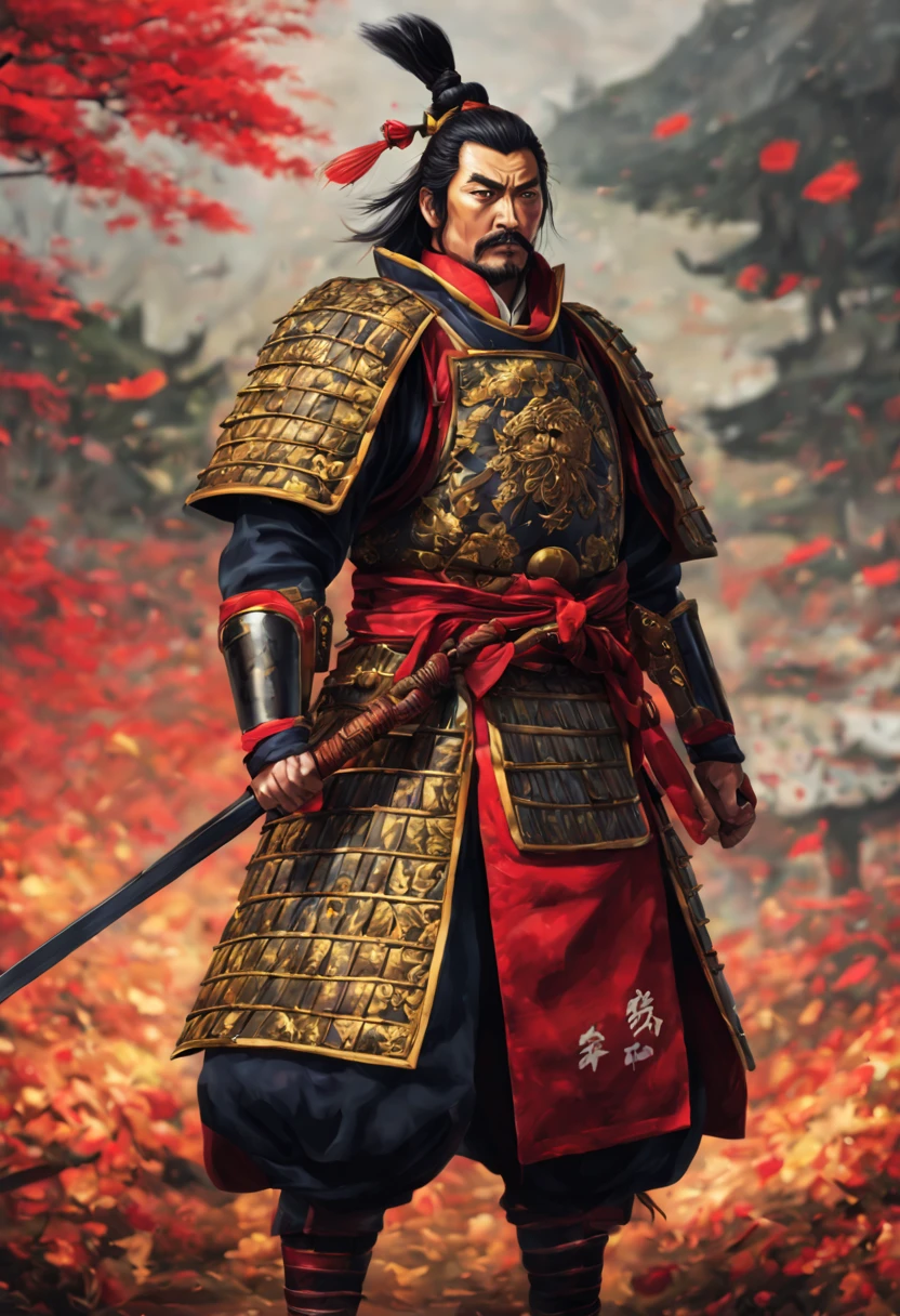 Battle field,Warlord Oda Nobunaga,Art style,Best Quality, - SeaArt AI