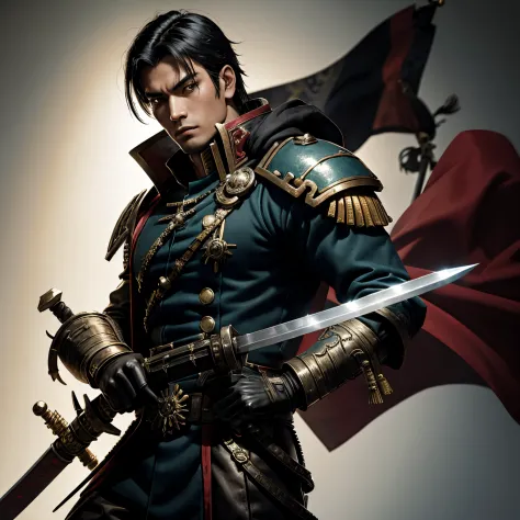 warhammer 40k rogue trader wuxia asian male black hair swordsman