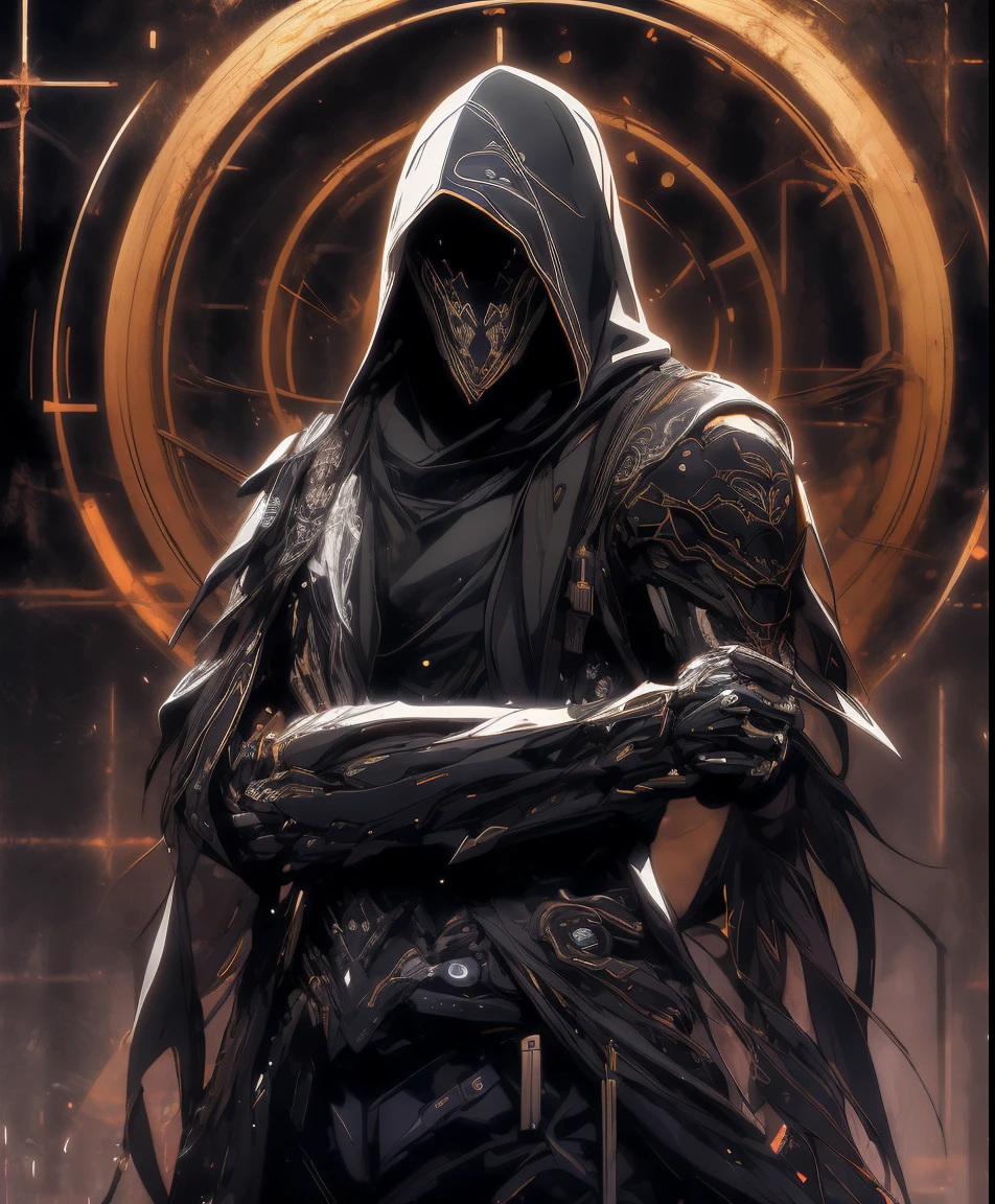 a man in a coloured jacket and black pants standing in a dark room, wearing cultist coloured robe, coloured attire, character from mortal kombat, as a character in tekken, fighting game character, cyberpunk assassin, coloured hooded mage, cyberpunk outfits, coloured clothes, the coloured ninja, wearing leather assassin armor, an edgy  assassin, cool coloured jacket, cyberpunk street goon