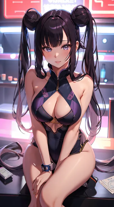 (best quality), 1girl, ultra-detailed, illustration, yang guifei, stripper_girl, private_strip_session, private_lap_dance, strip_club_venue