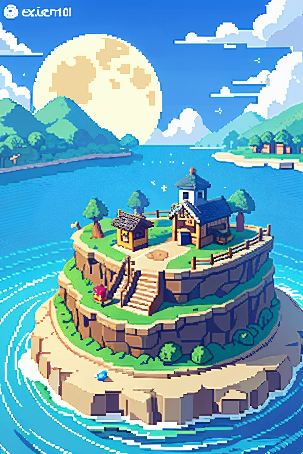 Animal Crossing，Pixel art，Xingyue Island，As estrelas，themoon