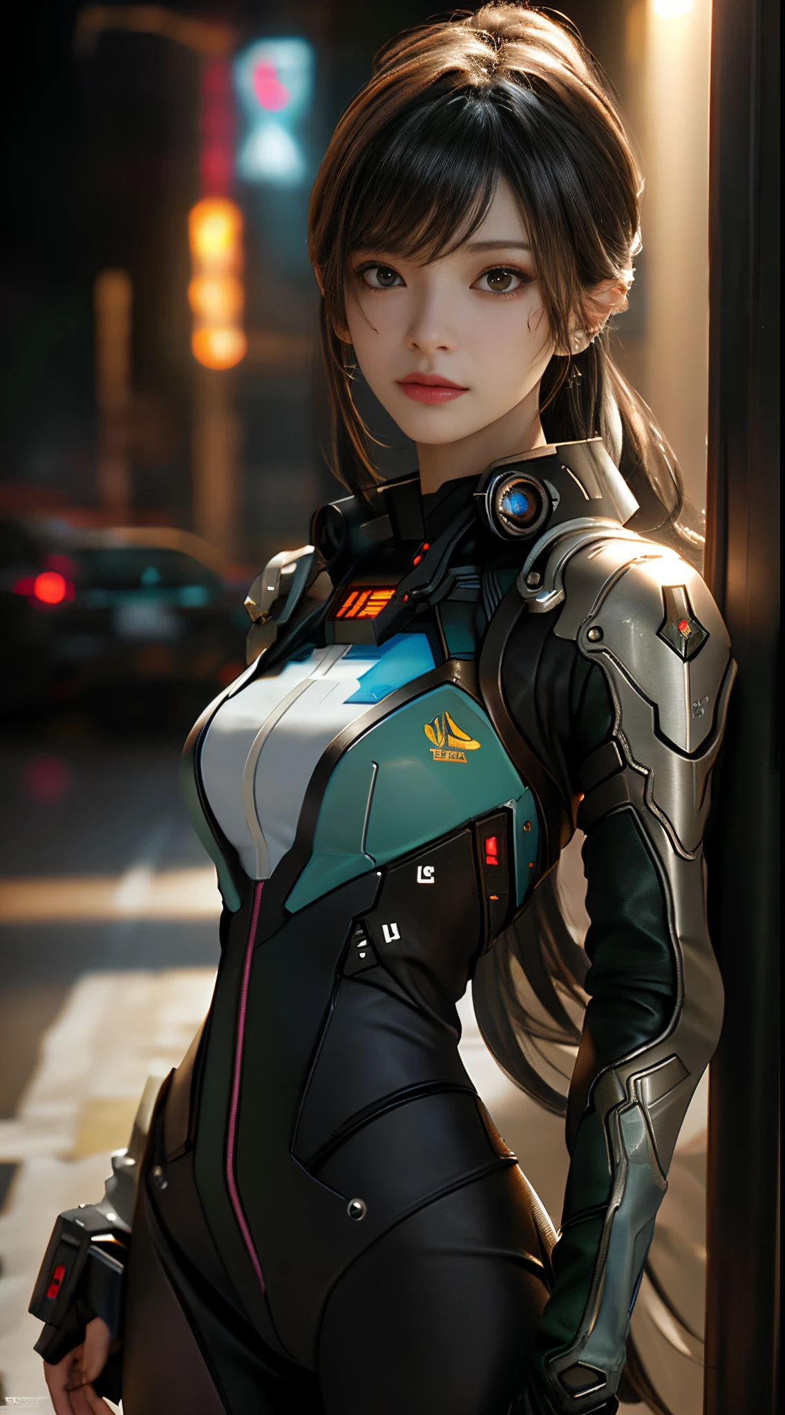 A woman in a futuristic suit posing for a picture - SeaArt AI