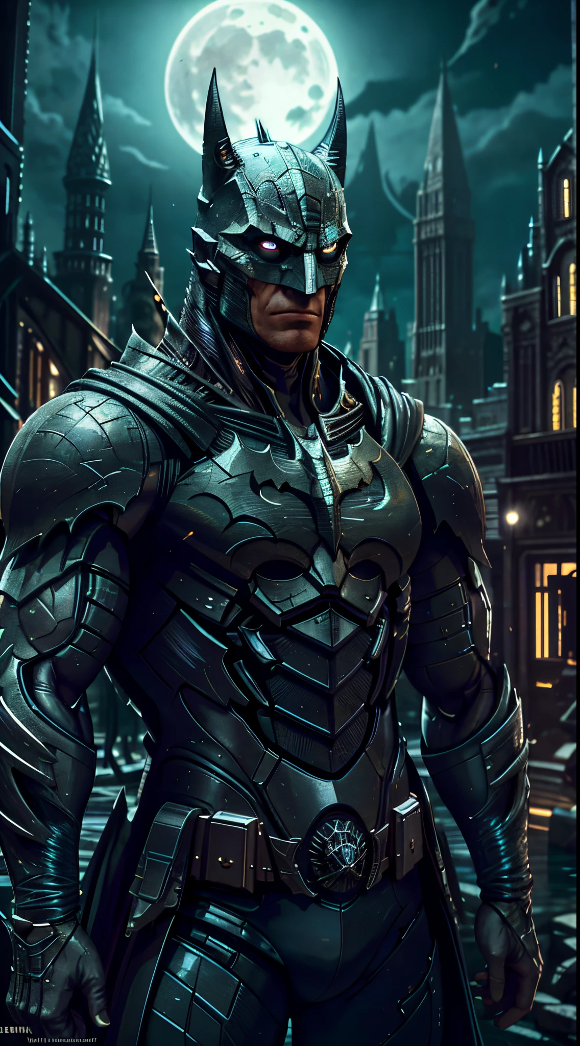 Batman arkham knight in the dark knight suit - SeaArt AI