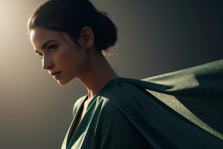 woman wearing full length dress with long sleeves, masterpiece, best quality, highest quality, cinematic lighting, (volumetric lighting), extremely detailed CG unity 8k wallpaper, focused, 8k wallpaper, 4k wallpaper, extremely detailed, ultra realistic, photorealistic, sharp focus, absurdres, (HDR:1.2), (high contrast), photograph, detailed and intricate, instagram, portrait, highly detailed, digital painting, artstation, concept art, smooth, sharp focus, illustration, cinematic lighting,