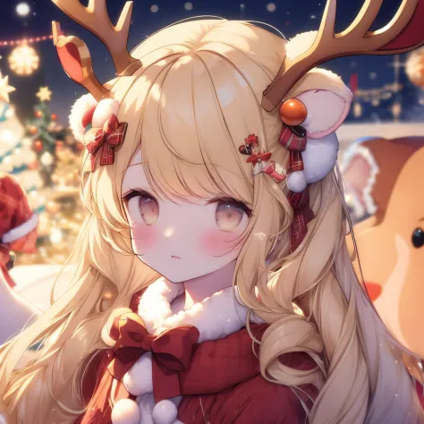 Christmas costumes, Reindeer antlers, Reindeer costume, ssmile，reindeer