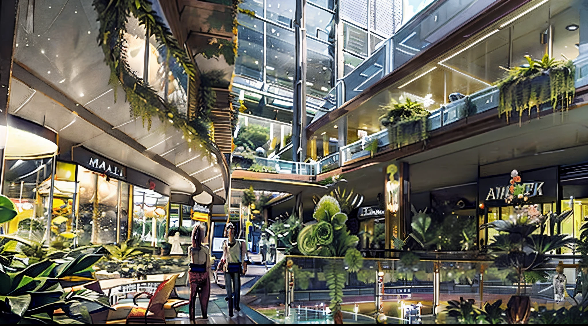 A mall，Transform into a biochemical zombie laboratory，Three layers，A small number of plants，There are tons of zombie labs in the mall