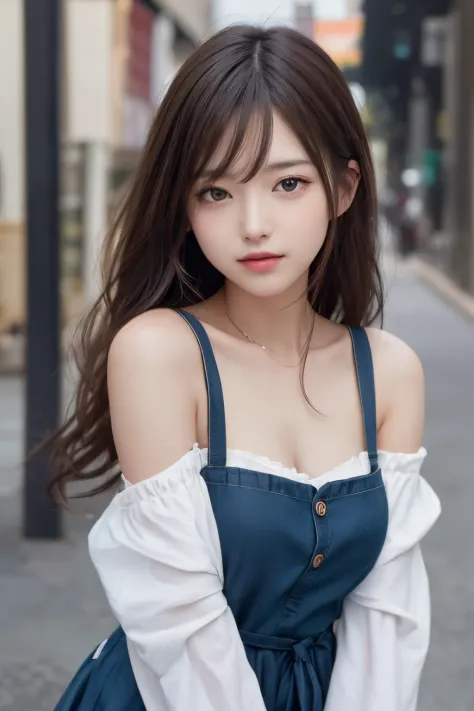 ​masterpiece, The highest image quality, hightquality, beautiful a girl, japanes, Japan schoolgirl, Popular Korean Makeup,Black Apron Dress、White blouses、stockings、 detaileds, Swollen eyes, A detailed eye, Detailed skin, Beautiful skins, 超A high resolution...