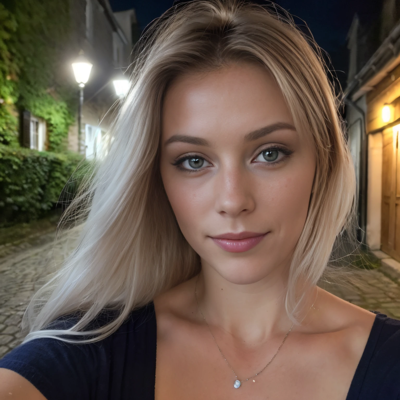 (Selfie, vue de dessus: 1.4), (Moitié droite du corps: 1.4), Photo portrait RAW UHD d&#39;une blonde de 24 ans aux yeux bruns clairarcher dans une ruelle sombre, gros seins,, Ville la nuit, (jupe t-shirt à col rond blanc), (décolletée), Détails (Textures! , cheveux! , briller, couleur!! , Inconvénients: 1.1), Des yeux brillants avec beaucoup de détails (regardant la caméra), Éclairage reflex, réflexe, Ultra-qualité, Netteté, profondeur de champ, grain du film (centre), Fujifilm XT3, Limpide, Centre Du caDre, beau visage, mise au point nette, réverbère, Éclairage au néon, Bokeh (faiblement éclairé), Nuit, (Ciel nocturne), pores détaillés de la peau, peau grasse, coup de soleil, Détails oculaires complexes, corps entier, gros seins, photographie, Réaliste, visage Réaliste avec détails, grosses lèvres, jeune, 22 ans