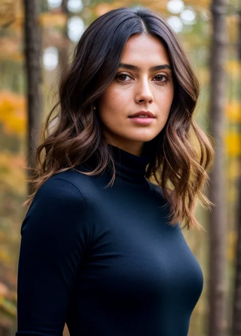 a stunning intricate full color entire body, 80kg, (sks woman:1), wearing a black turtleneck, epic character composition, by ily...