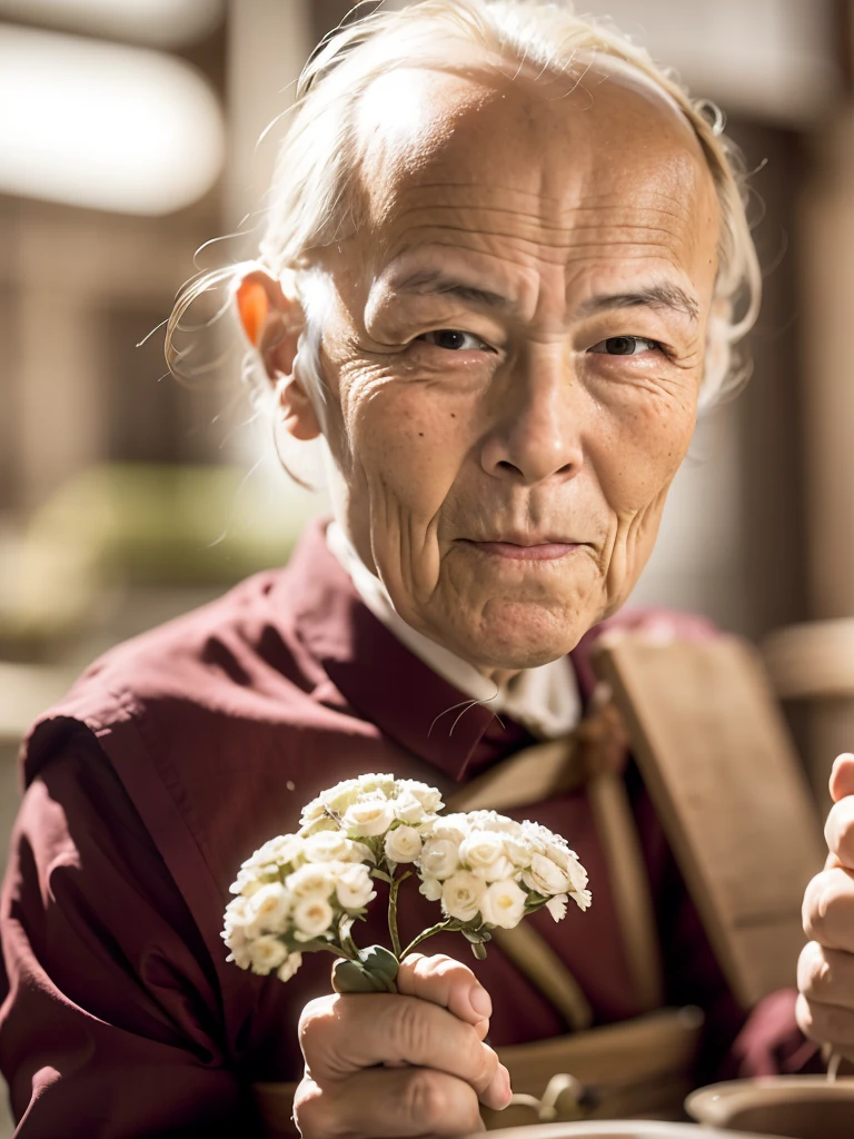 Portrait of an old Chinese man，sweet-smelling,age wrinkles，documentary photography， Press Photos， Pulitzer Prize Winner，yang08k， photography of,sweet-smelling, rich colourful， realisticlying，tmasterpiece，top-quality，best qualtiy，offcial art，sweet-smelling,Beautiful and beautiful，