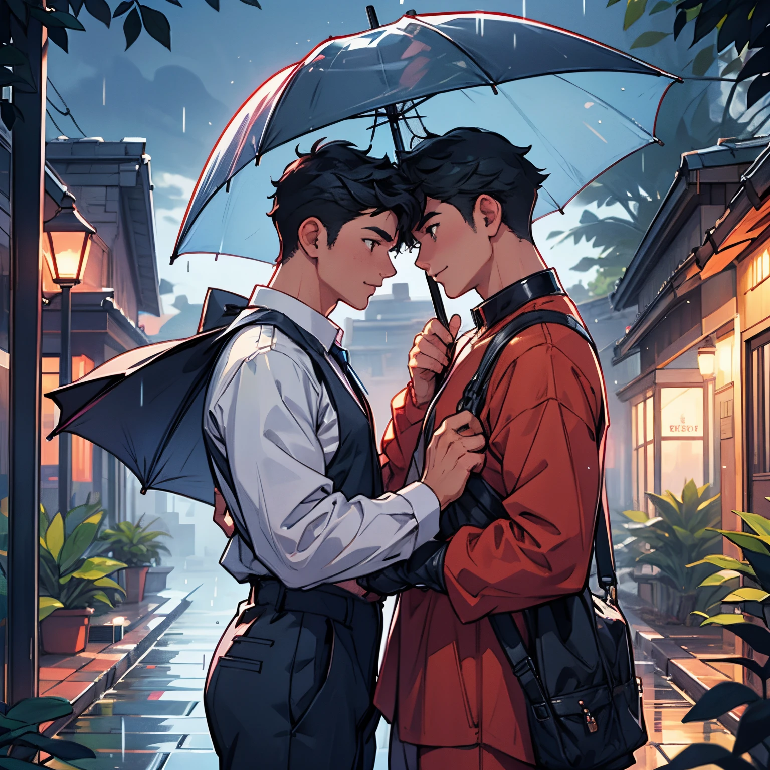 Зонтик между мужчинами、плохие отношения между геями