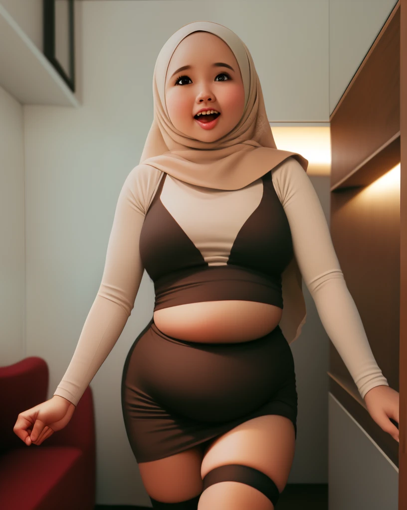 There is a woman in a hijab posing for a picture - SeaArt AI