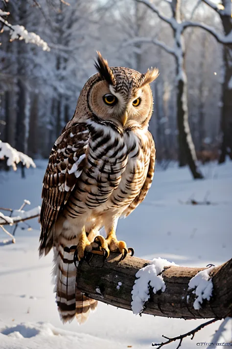 3D owl animal illustration